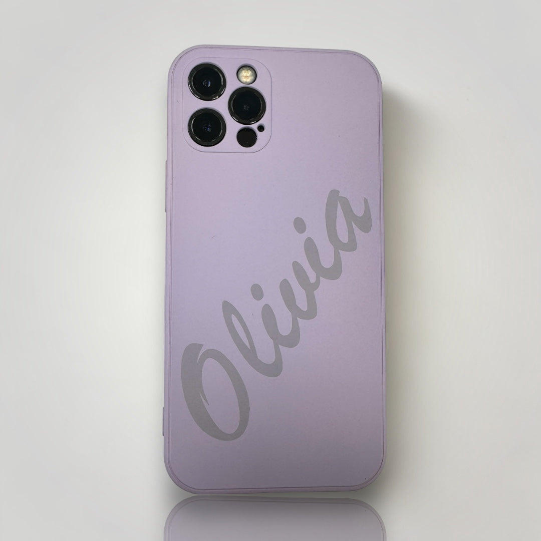 iPhone Personalised Design Case - Written Name Purple