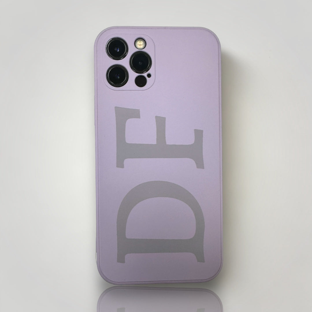 iPhone Personalised Design Case - Large Initials Purple