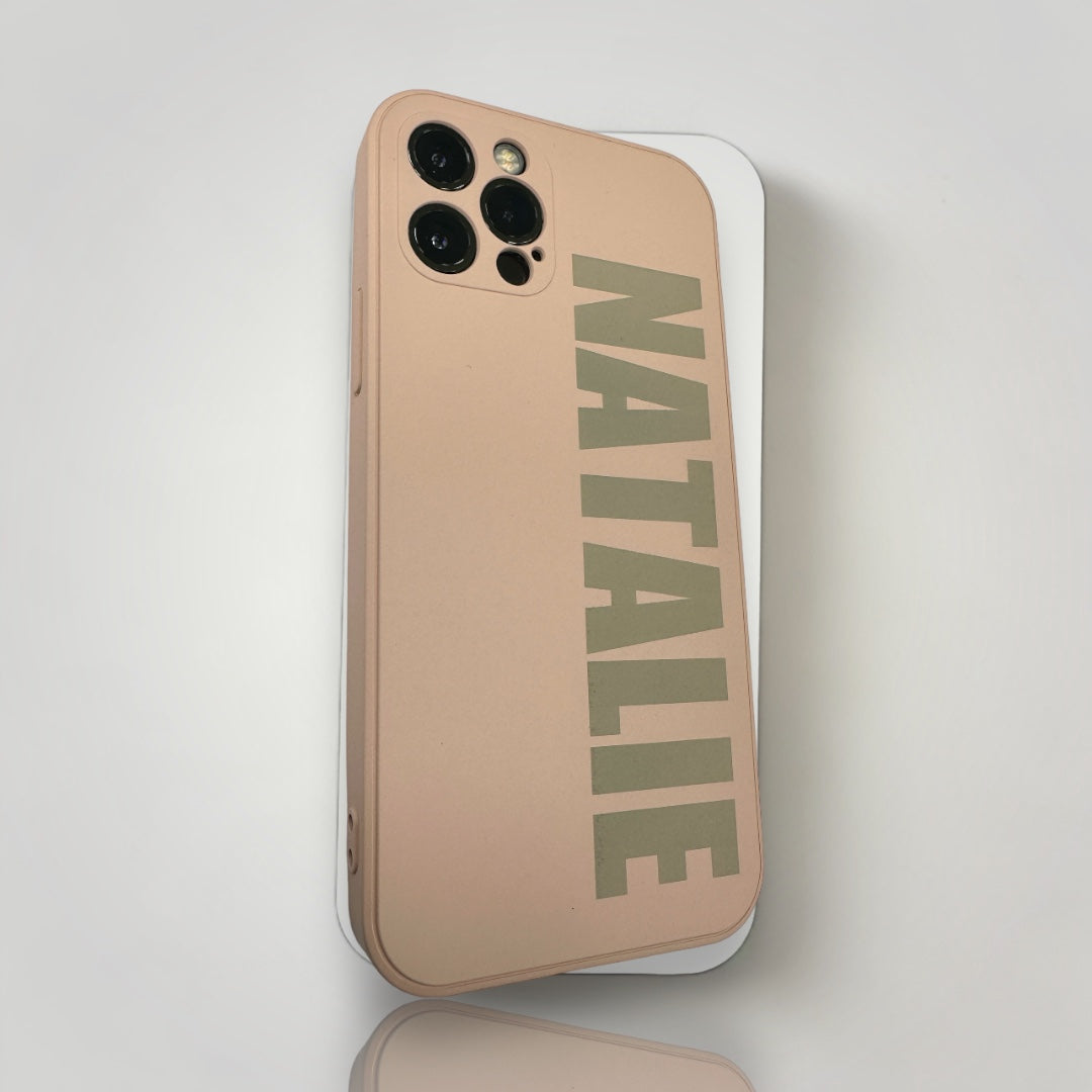 iPhone Personalised Design Case - Large Font Peach