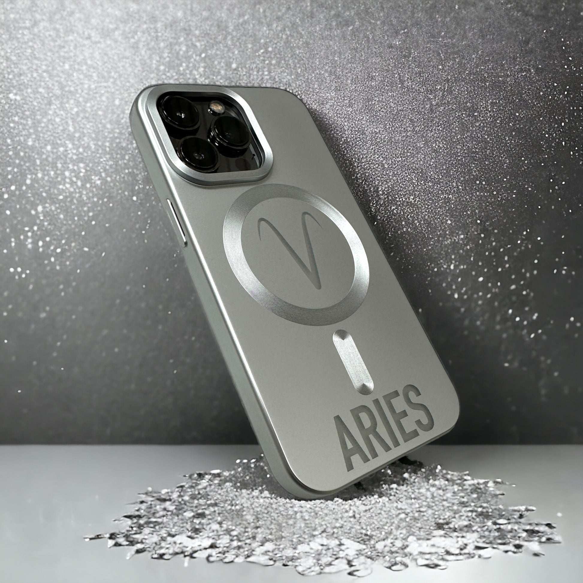 iPhone Zodiac Star sign silver case for Aries