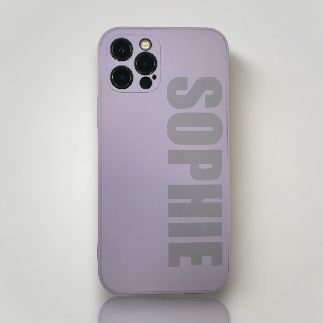 iPhone Personalised Design Case - Large Font Purple
