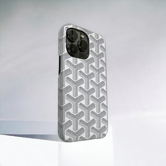 iPhone white luxury textured case 