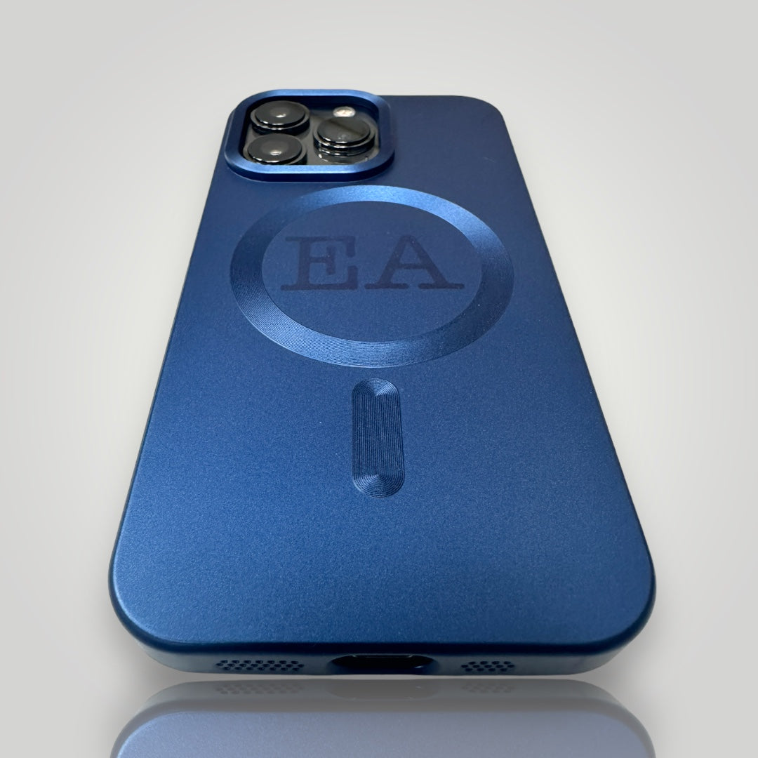 iPhone Personalised Initial Case - Ocean Blue