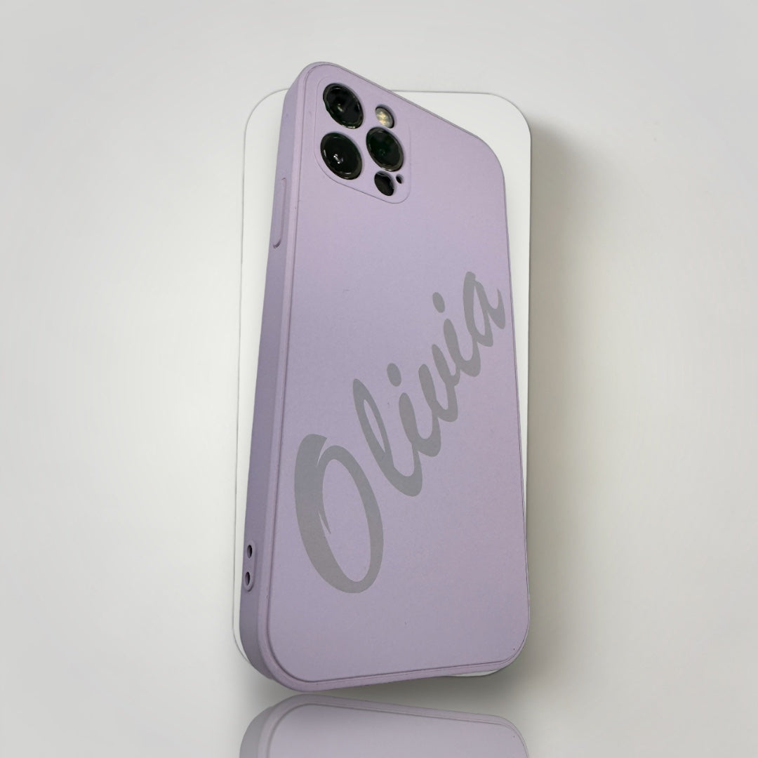 iPhone Personalised Design Case - Written Name Purple