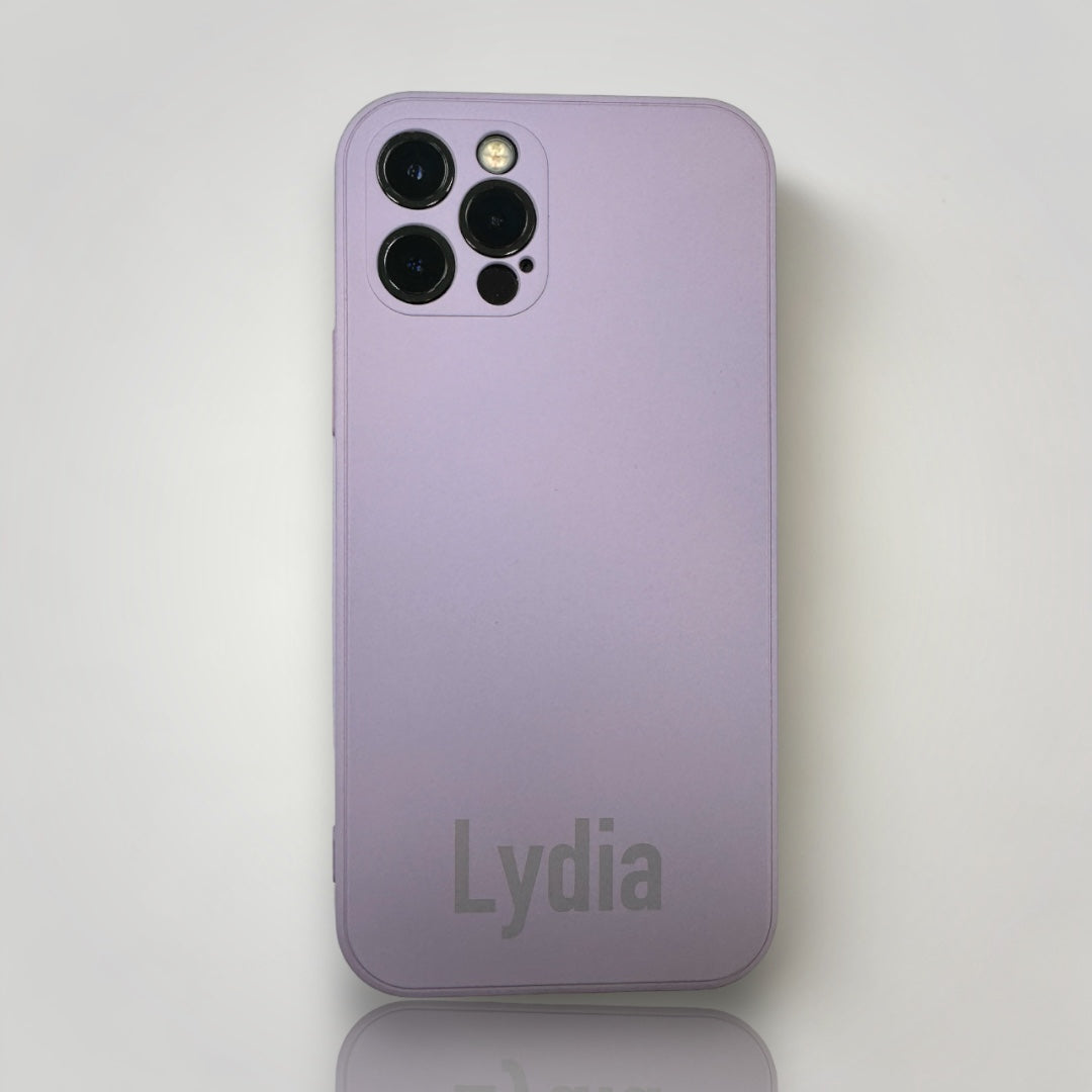 iPhone Personalised Design Case - Central Name Purple