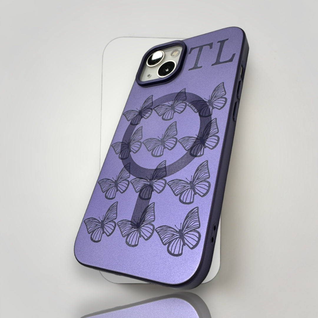 iPhone Personalised Initial case - Butterfly