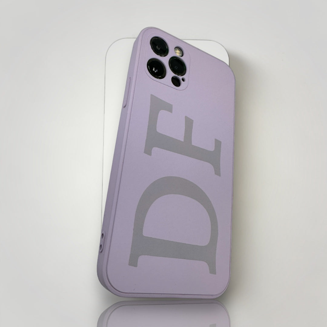 iPhone Personalised Design Case - Large Initials Purple