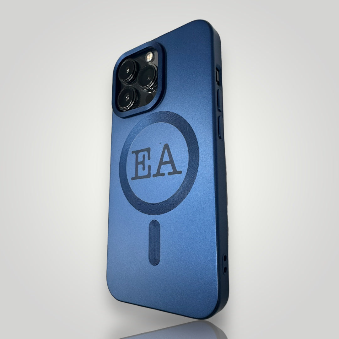 iPhone Personalised Initial Case - Ocean Blue