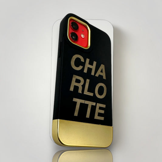 iPhone Black & Gold case - Stacked