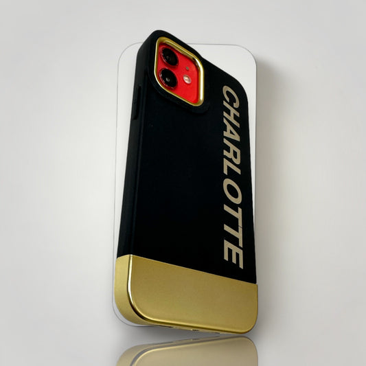 iPhone Black & Gold case - Vertical