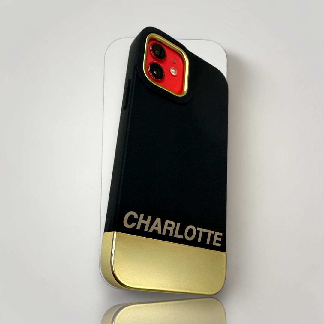 iPhone Black & Gold case - Horizontal