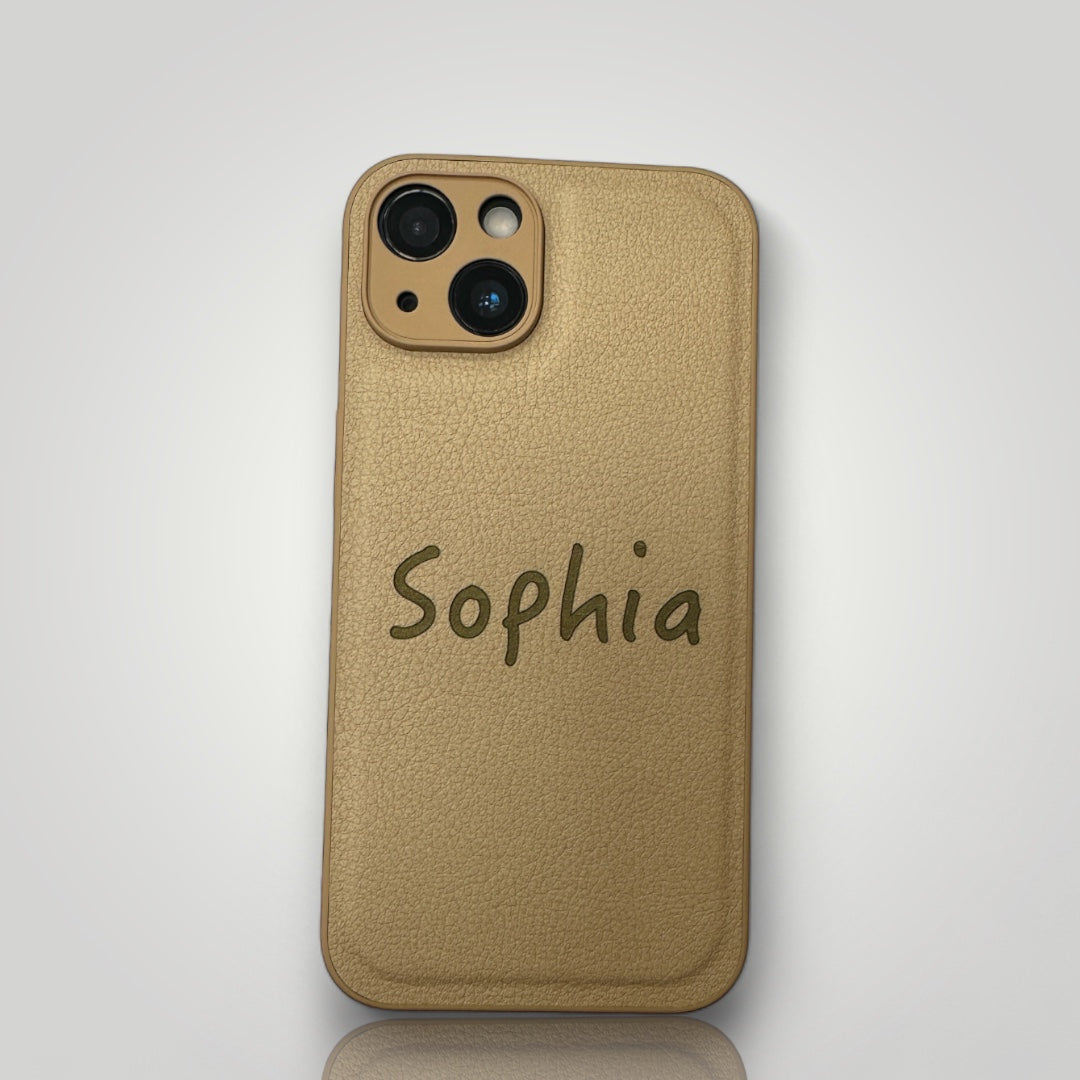 iPhone Leather Case - Personalised Brown