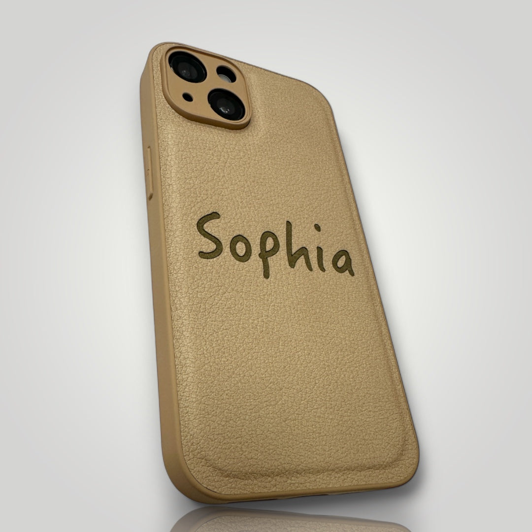 iPhone Leather Case - Personalised Brown